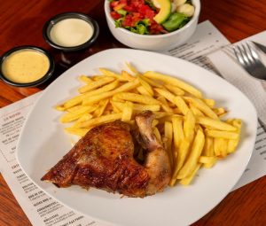 1/4 de pollo a la brasa